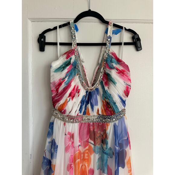 Mac Duggal 2219 Floral Gown NWT Size 4 – Beaded Straps Flawed - Picture 14 of 16